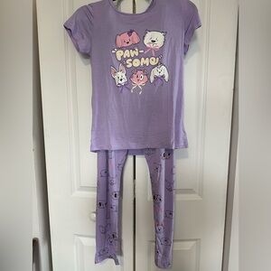 Purple set pajamas for girl